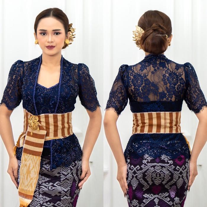 Kebaya Payet Metalik Lengan Pendek