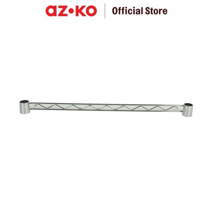 Krisbow 60X4 Cm Tiang Rangka Pembatas Sisi Rak Kawat - Silver