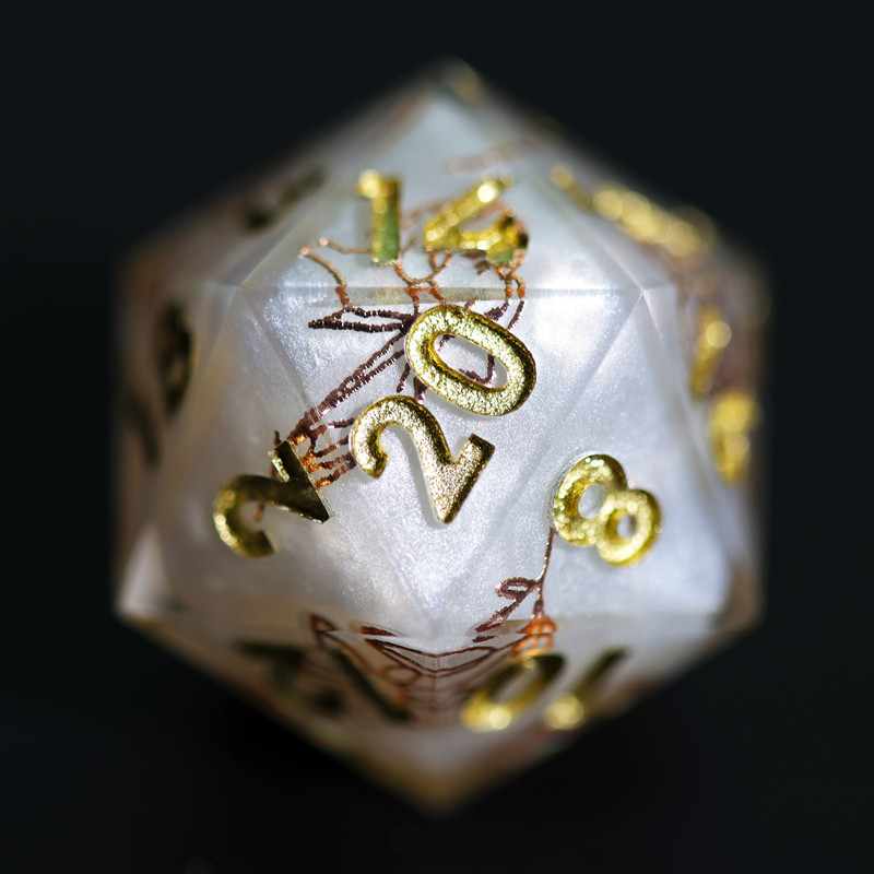 Mini Planet D20 Dice D&D Layered Sticker Dice Polyhedral Resin 20 Sided Dice Wholesale and Custom