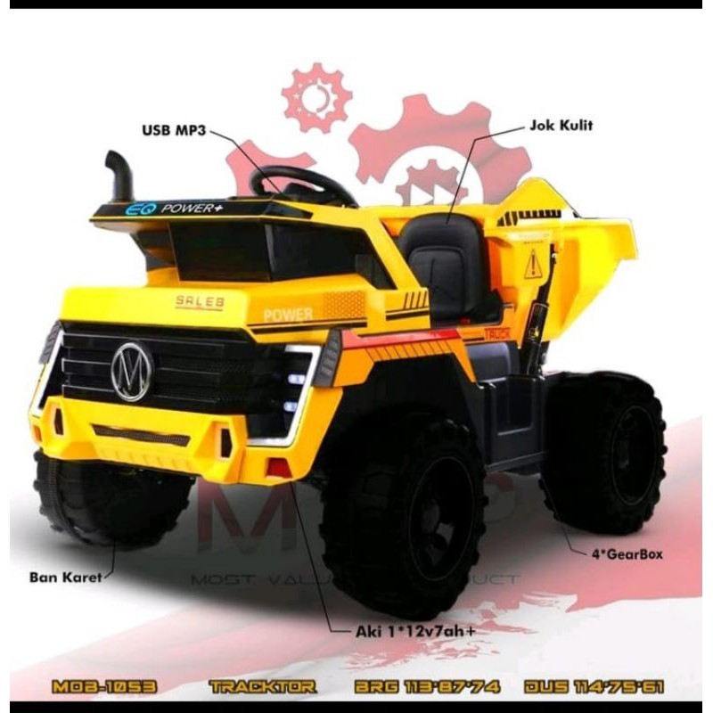 Mainan anak Mobil aki Truck Trailler . Mobil truck pertambangan