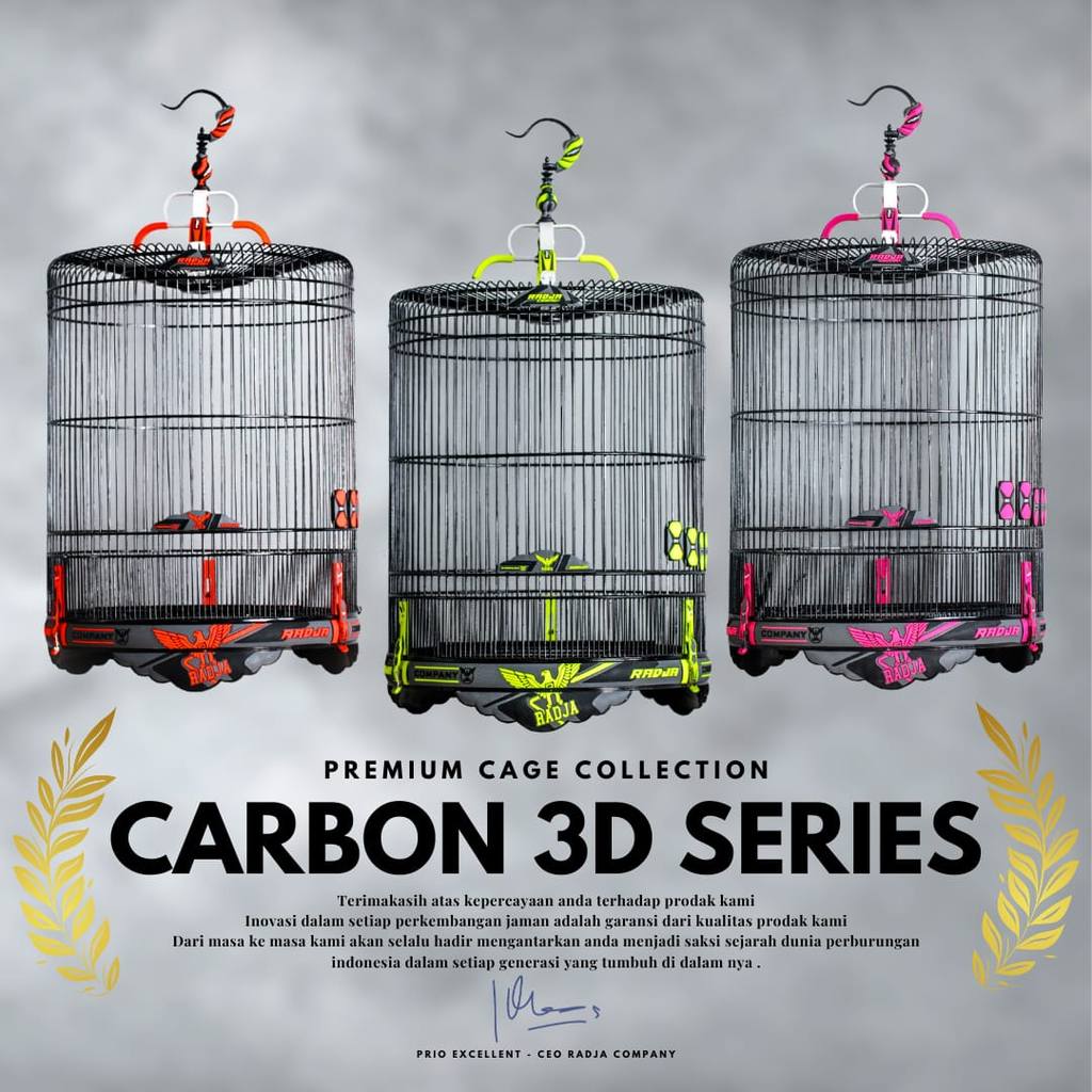 SANGKAR MURAI RADJA 3D CARBON NEW - NEGO ONGKIR - SANGKAR BURUNG - KANDANG BURUNG-SANGKAR MURAI