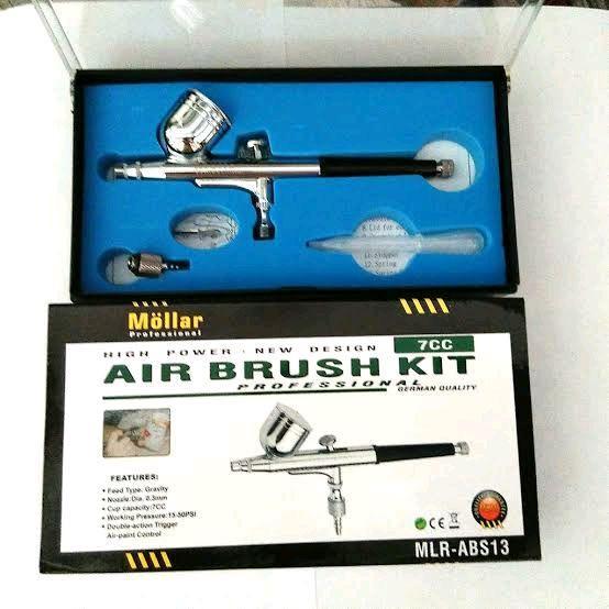 Mollar Air Brush Kit Spray Gun Lukis Spet Air Pen Brush Abs13
