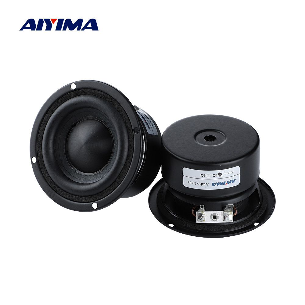 Aiyima 2Pcs 3 Inch Woofer Speakers Drr 4 8 Ohm 25W Audio Bass Loudspeaker Diy Home Theater Sound