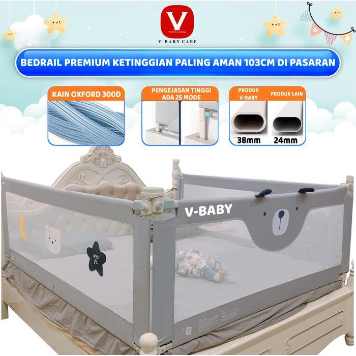 V-BABY CARE babyBedrail Baby Bed Rail Safety Guard Bedguard VBABY-N1