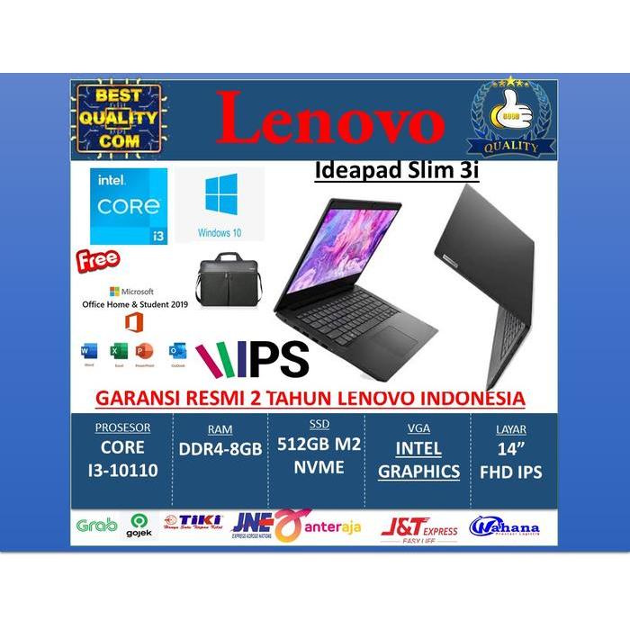 LENOVO IP 3 - CORE i3-10110/8GB/512GB SSD/14"/WIN + OHS/14"FHD IPS
