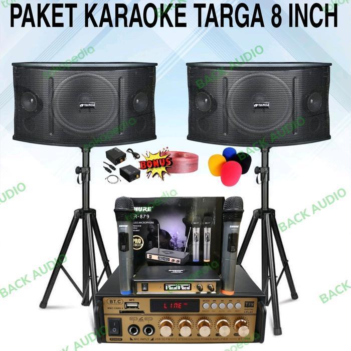 PAKET KARAOKE MINI TARGA 8 INCH PAKET SOUND KARAOKE TERBAIK