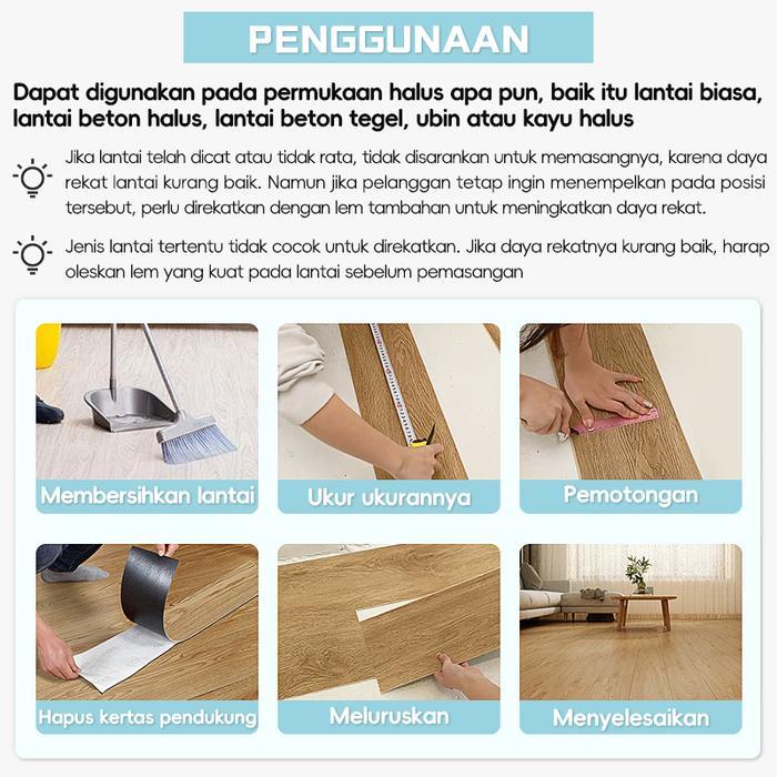 36PCS Stiker Lantai Vinyl Kayu PVC Ubin Lantai Kayu PVC Ubin Lantai Lantai Perekat Diri Lantai Vinyl