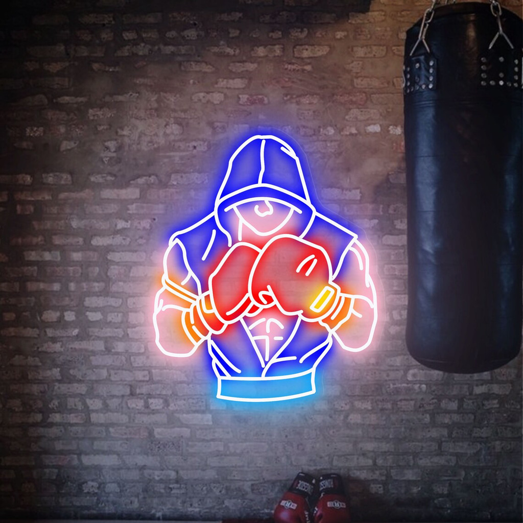 Boxing Neon Sign Boxing Gym Room Decor Custom Led Bar Sign Gaming Room Decor Boxing Wall Art Gift