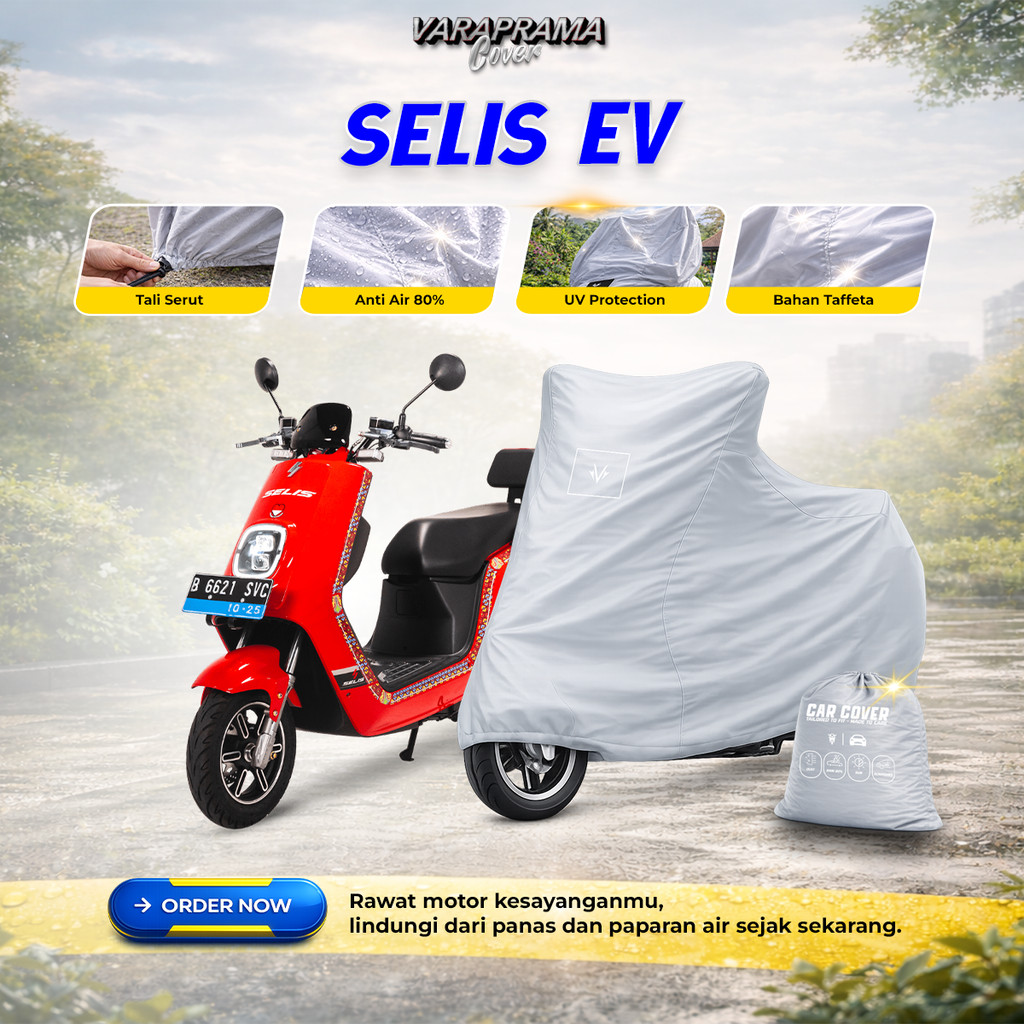 Body Cover Motor Listrik Selis - Selis Emax Neo Scootic Agats Balis – Sarung Motor Pelindung untuk I