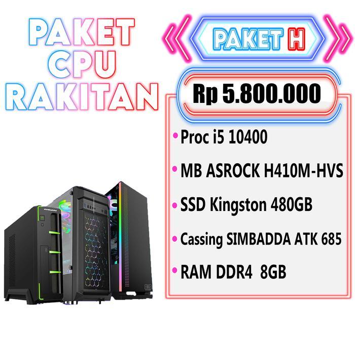 PC Komputer CPU Rakitan i5 10400 Paket H