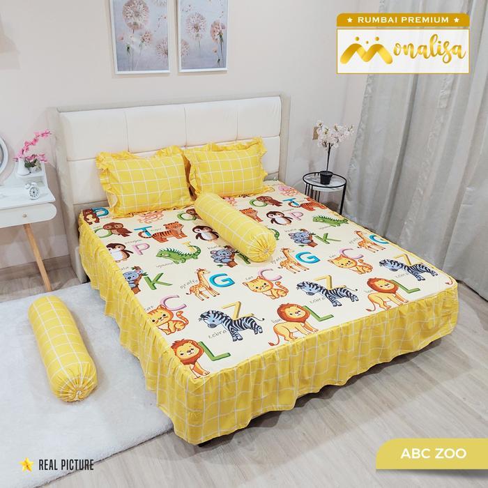 Bonita World - Sprei Rumbai Uk 160 / 180 X 200 Tinggi Rumbai 40Cm / Bahan Microfiber / Motif Anak /