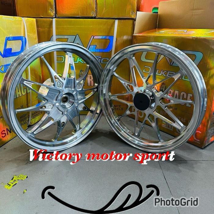 Delkevic Velg Pelek X-Speed V3 Ring 14 Lebar Depan 185 Lebar Belakang 215 untuk Honda Beat Scoopy