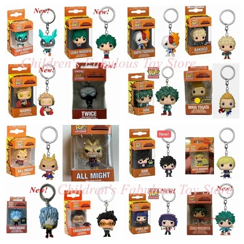 Funko Pocket Keychain My Hero Academia Toy Eraserhead Deku O Todoroki Jiro All Might Bakugo A Dabi