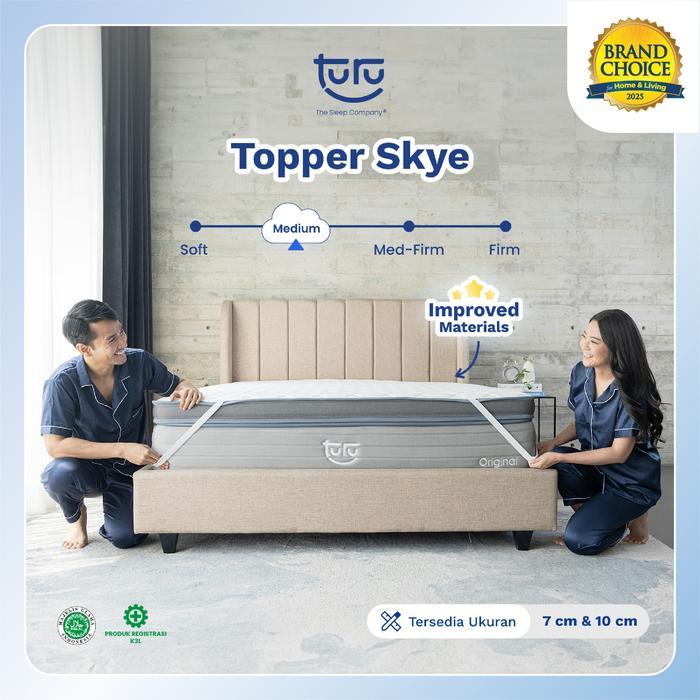 TURU Mattress Topper TURU Skye 7 / 10cm Pelapis Penambah Tinggi Kasur, Empuk