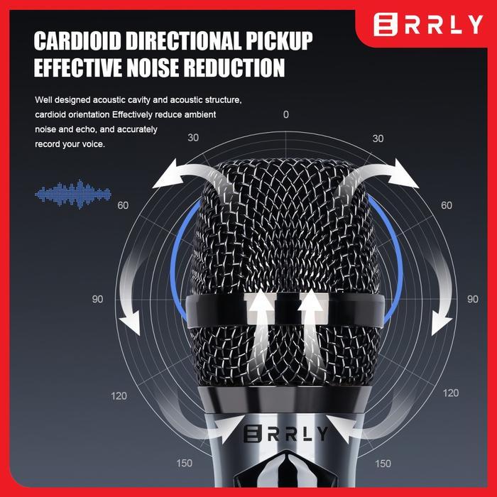 Mic Karaoke Wireles Microphone Karaoke ERRLY YF108 With Receiver System Mic Karaoke Genggam Recharge