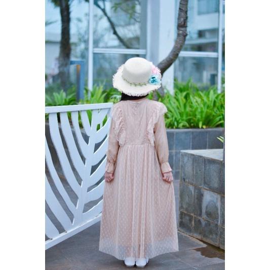 (SPESIAL RAMADHAN) GAMIS ANAK IZMA TILLE POLKADOT TERMURAH TERLARIS KEKINIAN