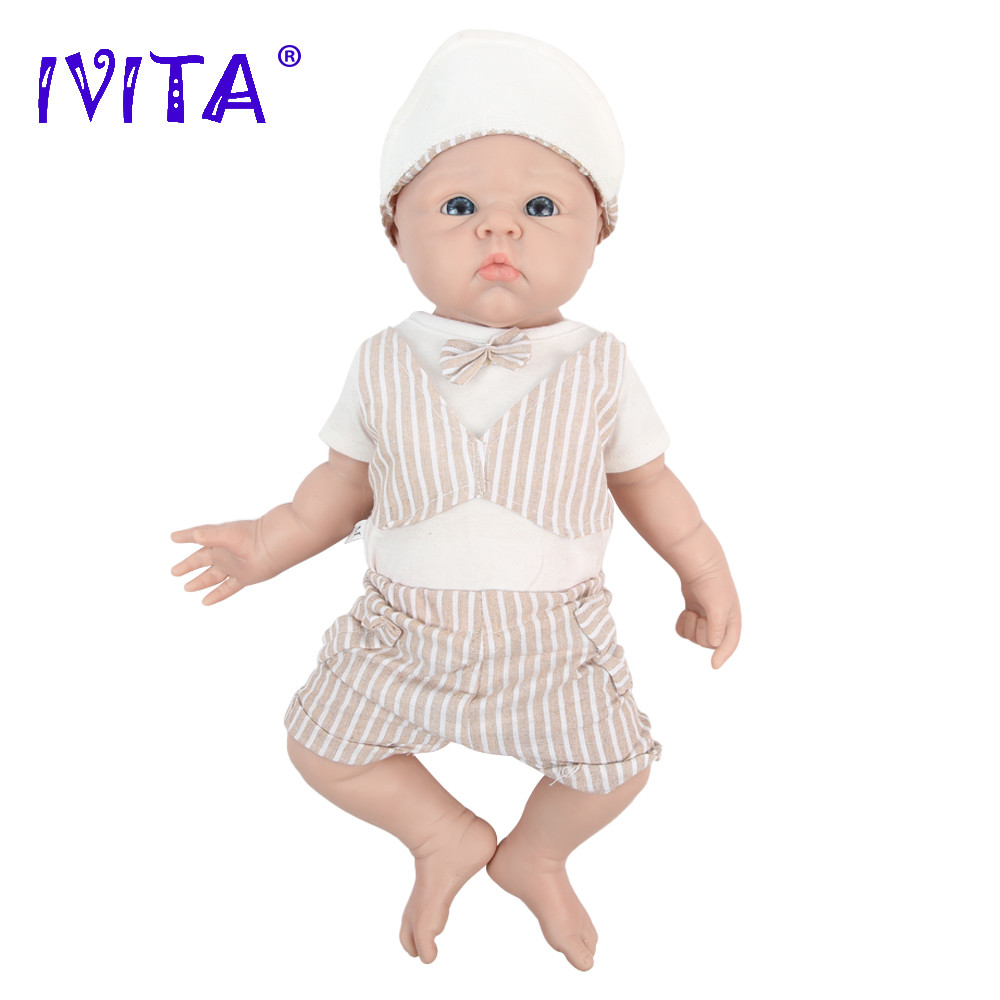 Ivita Wb1525 47Cm 3298G 100% Full Body Silicone Reborn Baby Doll Realistic Bebe Dolls Soft Baby Toys