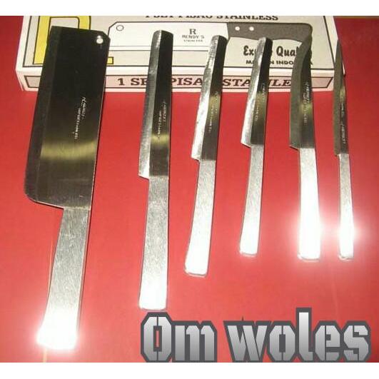 pisau set rendy isi 6 tajam Kitchenware