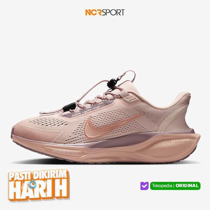 Sepatu Lari Wanita Nike Wmns Pegasus Easyon Silt Red - Taupe Grey - Particle Pink - Metallic Rose