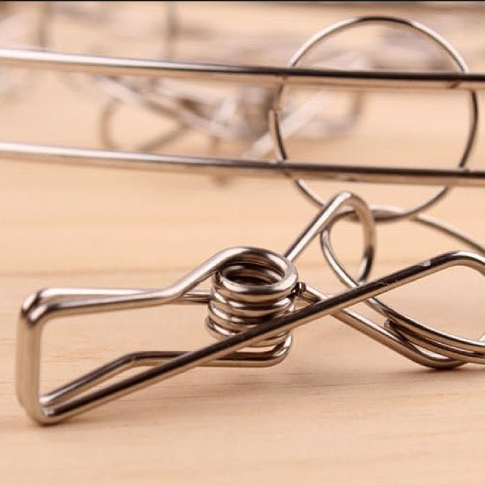 gantungan jemuran baju hanger 20 jepit stainless steel jepitan jemuran