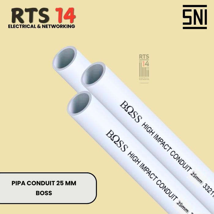 Pipa Conduit Boss 25Mm Putih / Pipa Listrik Boss 25 Mm