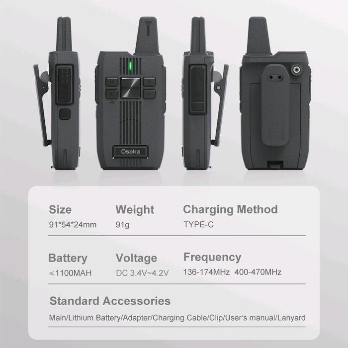 HT OSAKA A2 MARK II PREMIUM 2PCS TWO WAY RADIO WALKIE TALKIE 5KM 10 KM