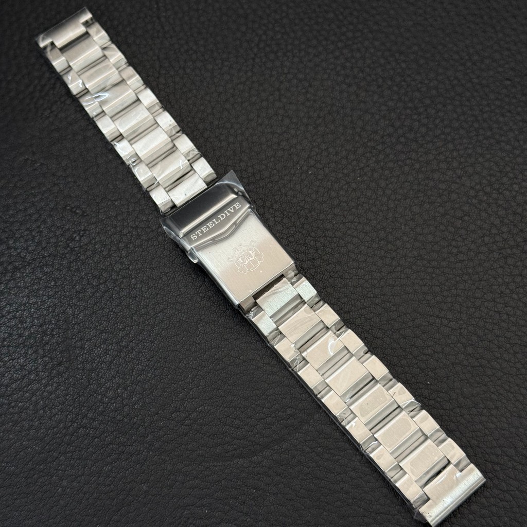 STEELDIVE High Quality Bracelet Stainless Steel Replacment Bracelet 20MM 22MM Signed Buckle Milled