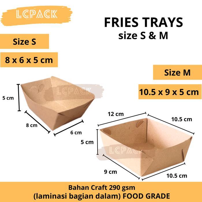 FRENCH FRIES PAPER TRAY / KOTAK KENTANG GORENG / WADAH MAKANAN