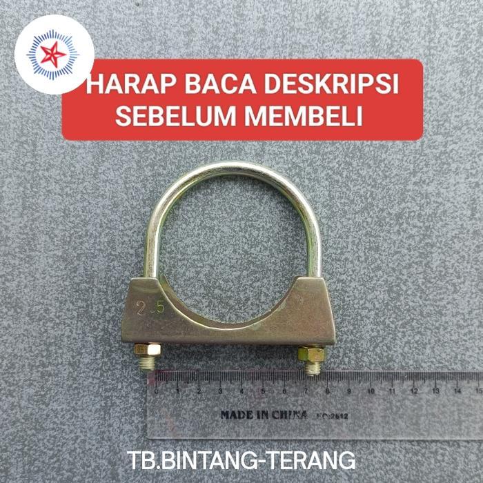 Klem Clamp Pipa Besi U Bolt 2 1/2" Inch