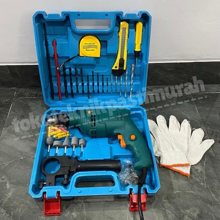 Mesin Bor Set Modern 13Mm Tembok Beton Komplit Koper M2130 2130 2150 M 2130B