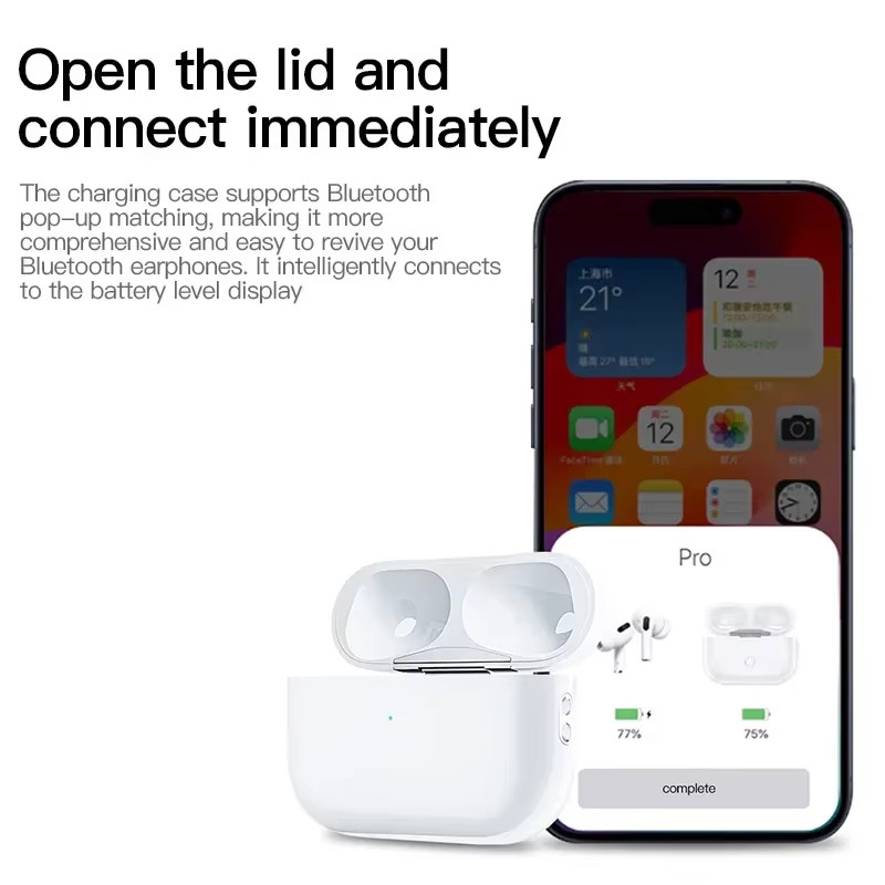 For AirPods Pro 1&2 Charger Case Bluetooth Headphone Wireless Charging Box For AirPods 1 2 3