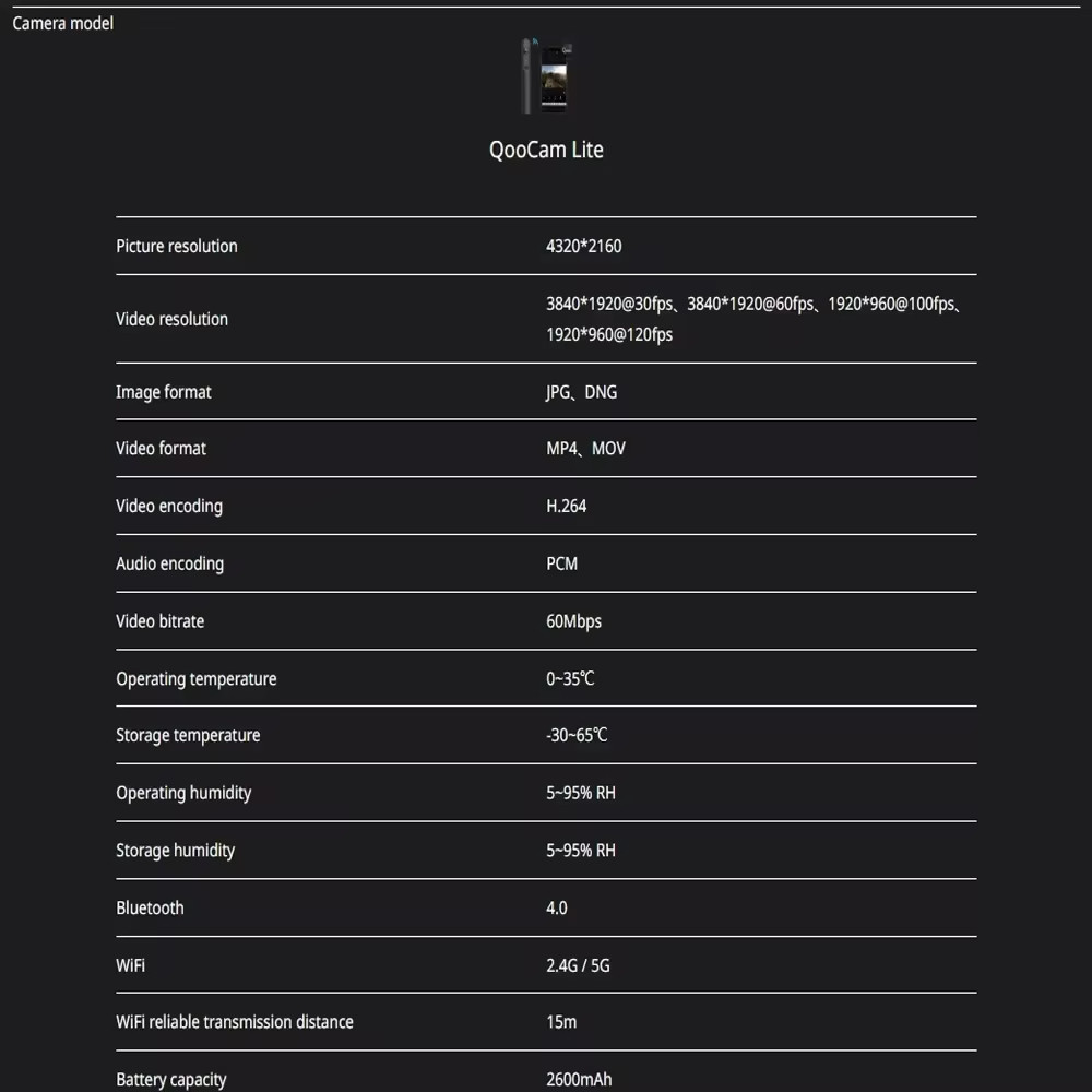 amera 4K UHD Video Recorder 3D Action KanDao QooCam Cucum 360 Motion Camera 3D VR CCamera FOV 216