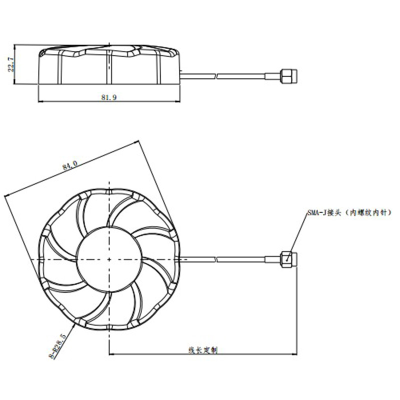 QT84 40dB All-band L1+L2+L5 RTK GPS GNSS Antenna for ZED-F9P X20P NEO-F10N Replace ANN-MB Antenna
