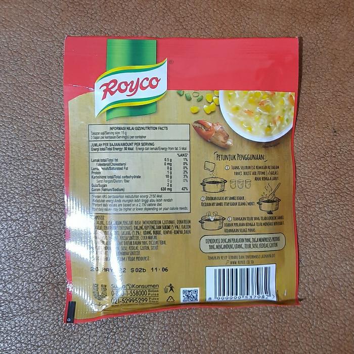"New" Royco Sup Krim Kepiting & Jagung 44 gr cream soup 44gr
