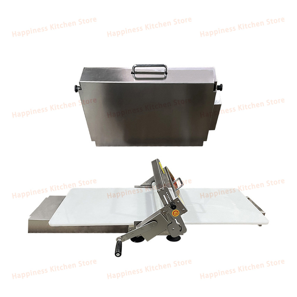 Manual Dough Rolling Machine Stainless Steel Puff Pastry Dough Sheeter Bakery Dough Laminator Bakery