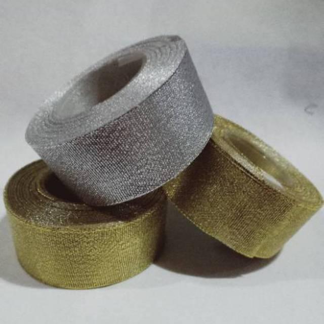 Pita Emas / Pita Gold / Pita Silver/ Pita Kain Besar 4 cm / 5 cm