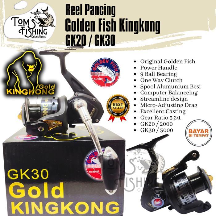 Reel Pancing Golden Fish Kingkong GK20 / GK30 (8 Bearing) One Way Murah - Toms Fishing