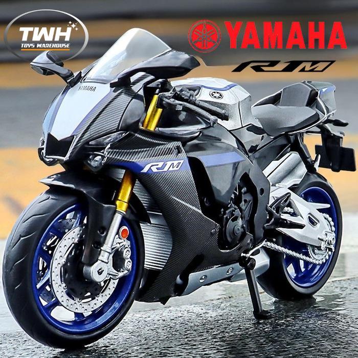 TWH MAINAN DIECAST YAMAHA YZF-R1M DIECAST MOTOR SKALA 1:12 PREMIUM KOLEKSI HADIAH
