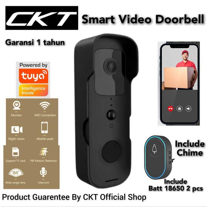 SMART VIDEO TUYA DOORBELL DOOR BELL TUYA PINTAR WIFI HOME KAMERA