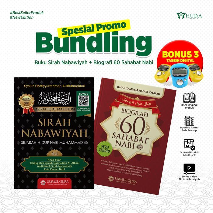 Paket Bundling Hemat Sirah Nabawiyah Original & Biografi 60 sahabat nabi Saw, Buku sejarah Nabi
