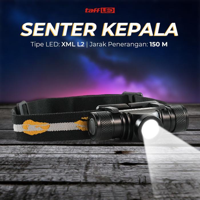 Senter Kepala Headlamp Flashlight Headlight LED XML L2