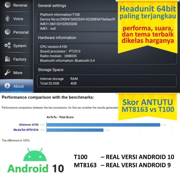 Terlaris Paket Headunit Android 9 Inch + Frame + Soket Pnp Suzuki All New Ertiga Topway T100 Ram