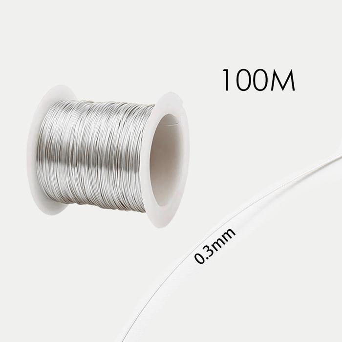 1 Roll Kawat Bross Tembaga Bahan Aksesoris 0.3mm Tali Kawat Tembaga Kawat Kerajinan Tangan