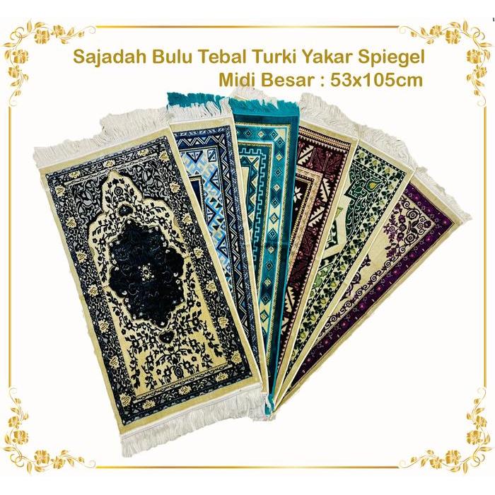 Sajadah Bulu Tebal Midi Turki Yakar Spiegel