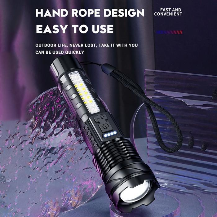 Senter Swat Police Terbaik / zoom 7 mode cahaya senter/Senter Led Rechargeable /Senter led a76 jarak