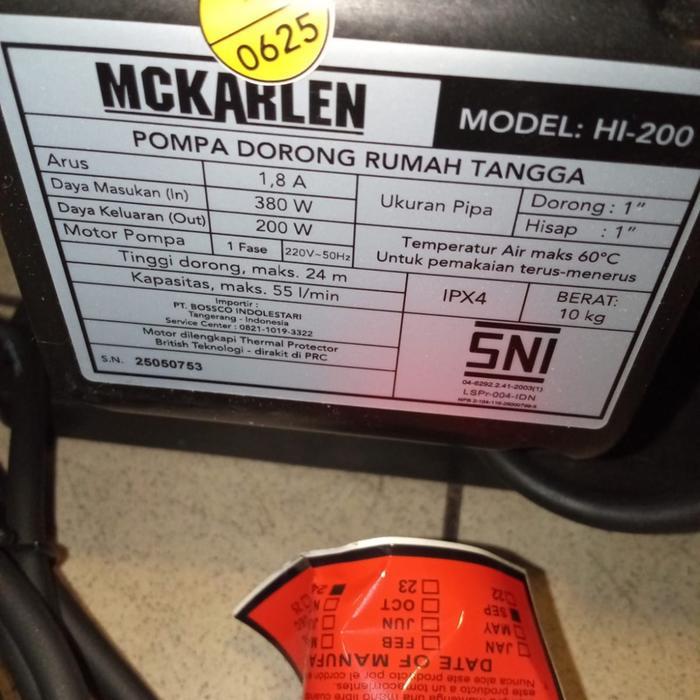 Promo Pompa Booster Silent Bossco Hi 200 Pompa Mckarlen Hi200 Pompa Mckarlen Hi 200 Silent Booster