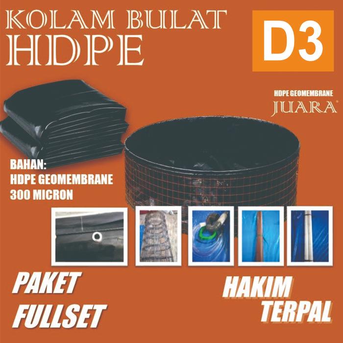 Promo Paket Fullset Kolam Bioflok Hdpe 300 Mikron D3 Tinggi Normal Terlaris