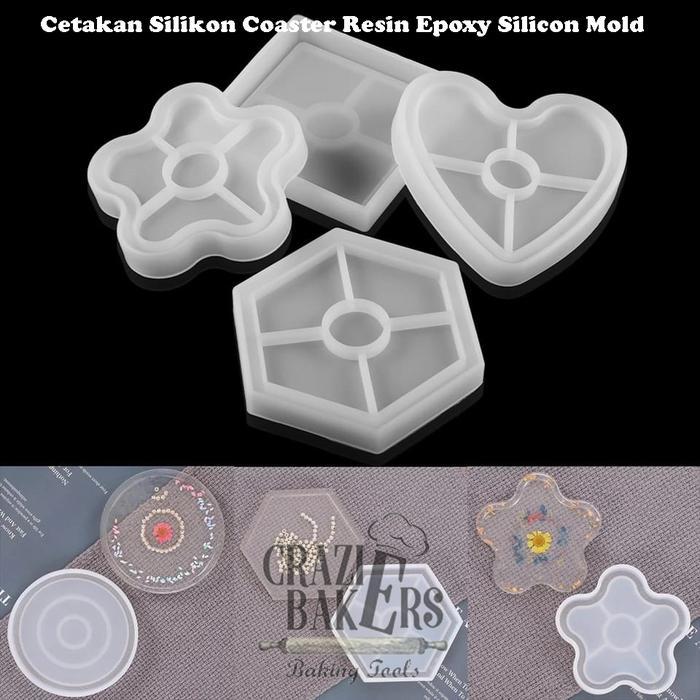 CETAKAN SILIKON COASTER RESIN EPOXY SILICON MOLD