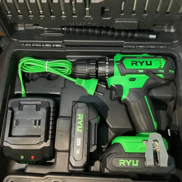 RCI20V ryu tekiro bor cas 20v cordless hammer impact drill tembok beton besi kayu