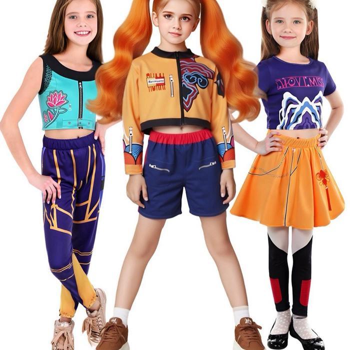 Kpop Demon Hunter Costume K Pop Demon Hunter Baju Anak Hauntrix untuk Pesta Anak-anak dan Kostum